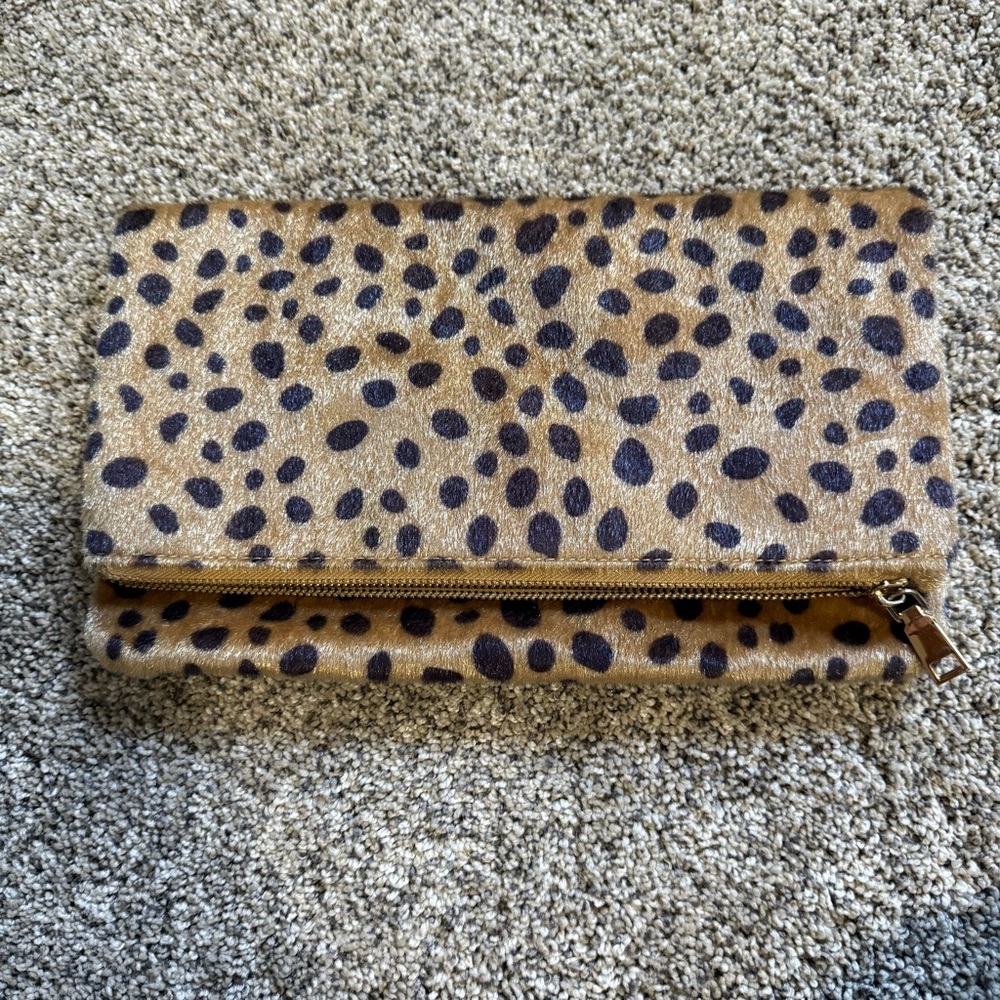 Leopard Print Clutch Bag